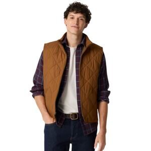 J.Crew Walker Vest Men Size Large Glazed Pecan Recycled Polyester BI930 New